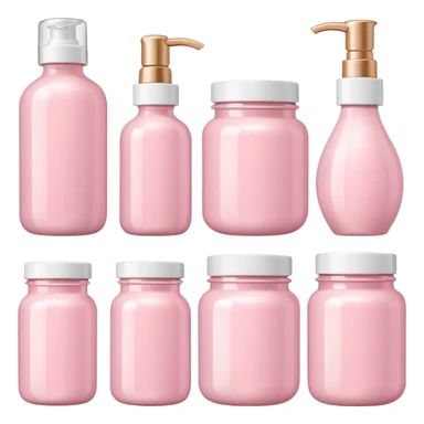 Light Pink skincare set sticker