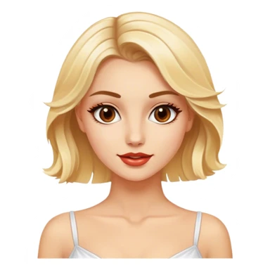 Pretty Blonde model, brown eyes, salsa dance sticker