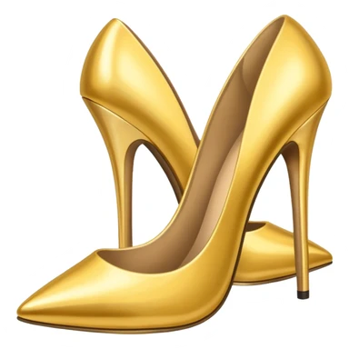 a pair of gold stilettos sticker