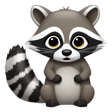 Raccoon begging for snow  sticker