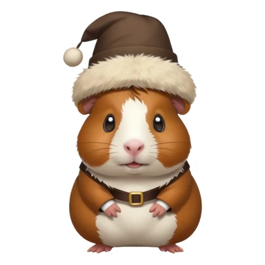 Guinea pig with costume sticker