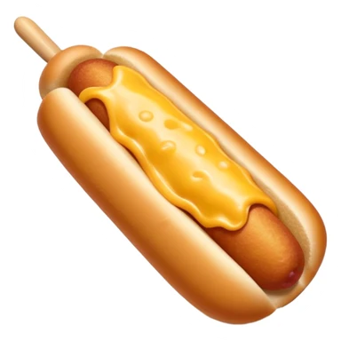 Korean corn dog with cheese stretching out sticker
