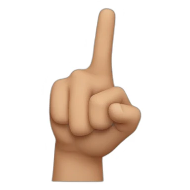 Man pointing his hand towards right side sticker