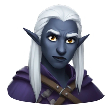 Drow bard dnd angry look sticker