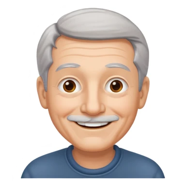 Draw me a grandfather who smiles ( without opening his mouth ) sticker
