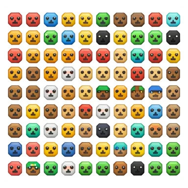 Can you make me a emoji with all the buttons of Minecraft android sticker