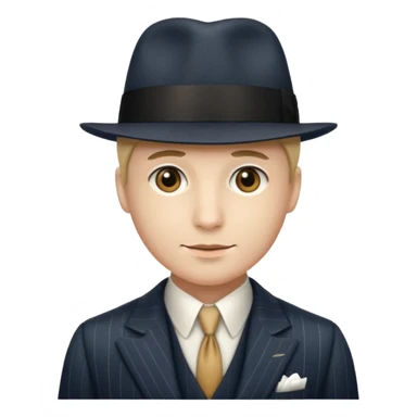 A person wearing a 1920s suit sticker