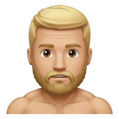 MMA fighter with blonde hair and beard sticker