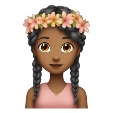 a hijibi girl with a flower crown sticker