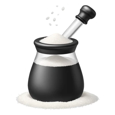 a full salt shaker with salt on it sticker