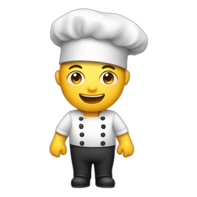 chef in a hat with BBQ sticker