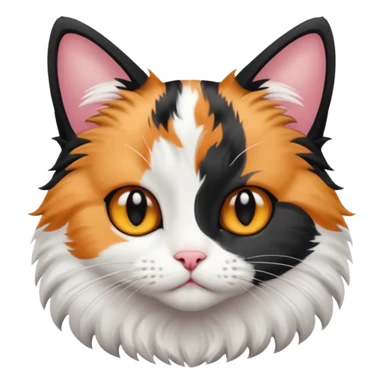 Cute cat black and white stain sticker