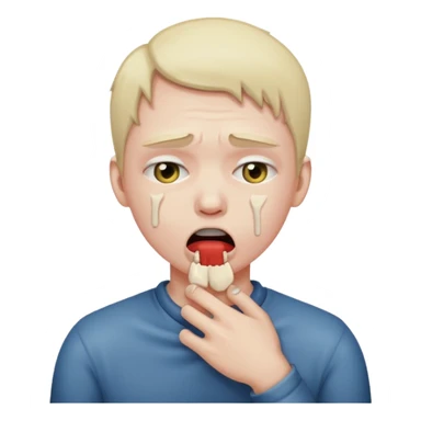 person choking themselves sticker