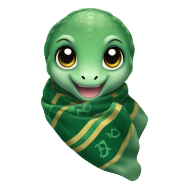 cute baby snake wearing Slytherin scarf hogwarts sticker