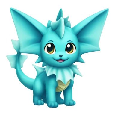 Kawaii Vaporeon full body sticker