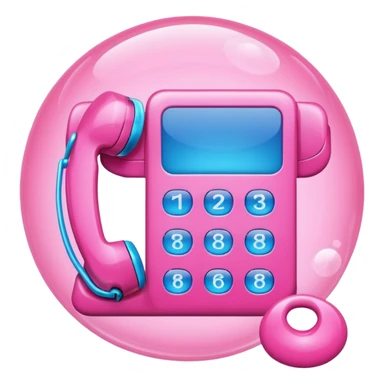 pink phone call caller id bubble sticker