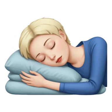 Une femme aux cheveux courts qui dort sticker