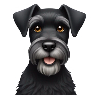 Black miniature schnauzer sticker
