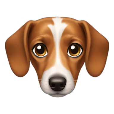 brown and tan Dachshund jack russell sticker