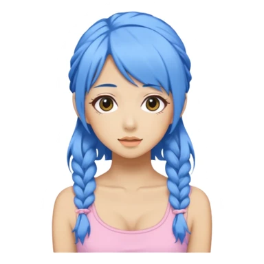 Blue Pastel Gyaru Summer Girl sticker
