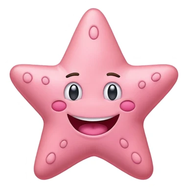 Patrick Star from SpongeBob SquarePants, classic emoji style sticker