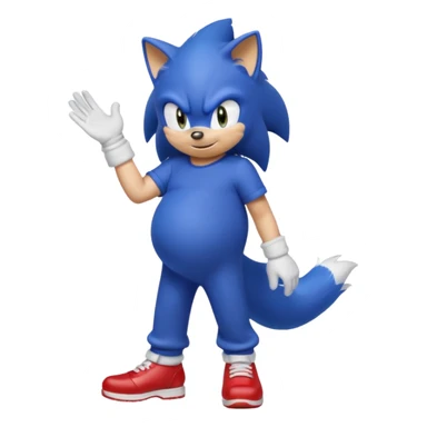 Pregnant male sonic X, not naked sticker