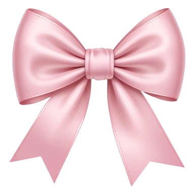light pink ribbon bow sticker
