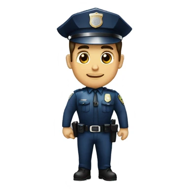 policía guapo moreno con un pendiente de un lado de diamante  sticker