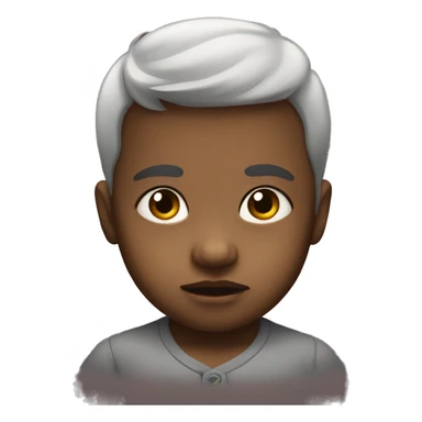 baby with a serious face sticker