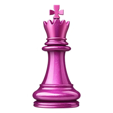 pink glitter chess piece rook sticker