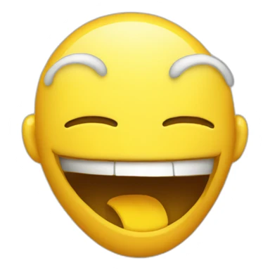 Yellow emoji Almost dying of laughter sticker
