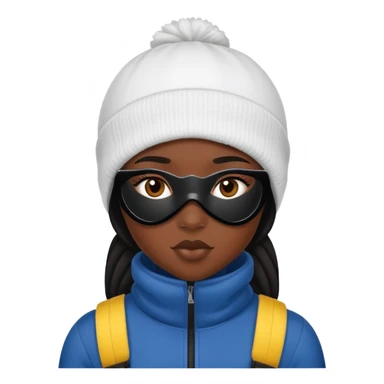 black girl with a ski mask sticker