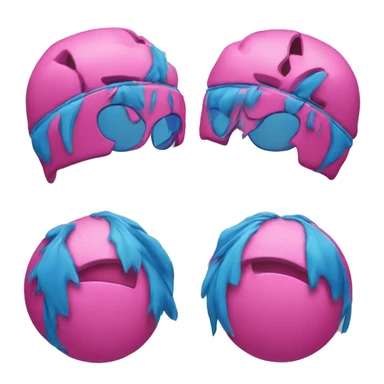 Pink and blue miami heat logo  sticker