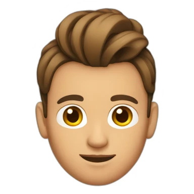 Homme brun avec un chignon sticker