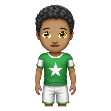 Boy wearing Algeria T-shirt sticker