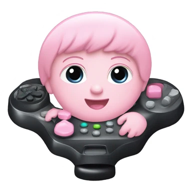 Joystick with a baby pink Now sticker