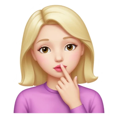 kissing a hand sticker