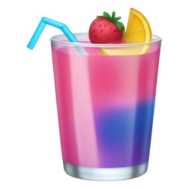 Pink and blue drink sticker