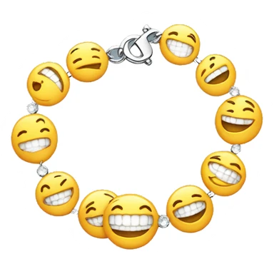 smile without teeth add a diamond on every teeth so it looks like a bracelet sticker