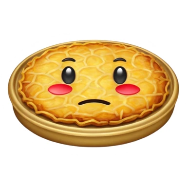 swiss rösti, round, gold and crispy, NO eyes and mouth sticker