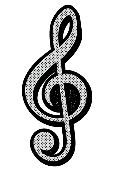 treble clef sticker