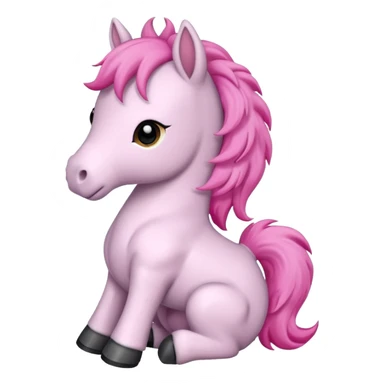 Chibi style Plush horse sticker