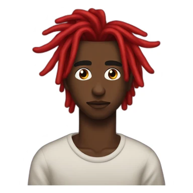 Playboi carti with red dreds sticker