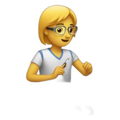 a person editing videos sticker