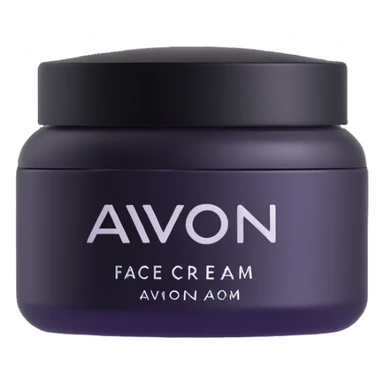 face cream jar with AVON logo sticker