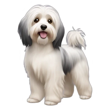 Dog havanese full height sticker