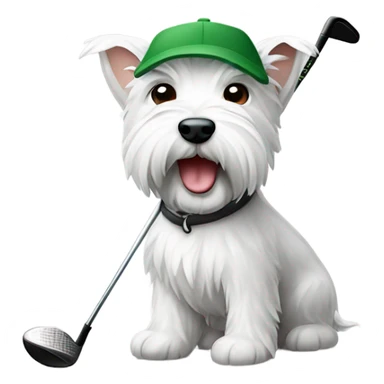 westie golf related emojis sticker
