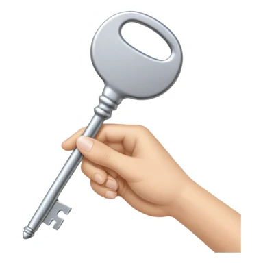 a hand holding a key, symbolizing autonomy sticker