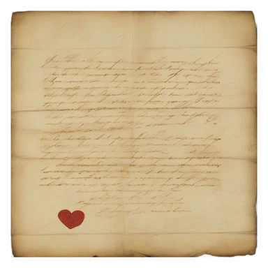 vintage love letter sticker