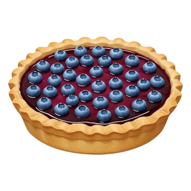 Make an emoji of a blueberry tart (small) that's broken off a bit so you can see the blueberry jam sticker